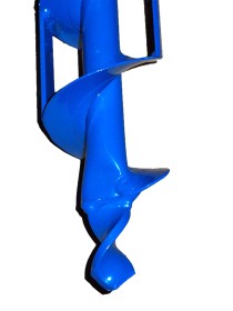 Erdbohrer 80mm 8cm - 1m lang blau