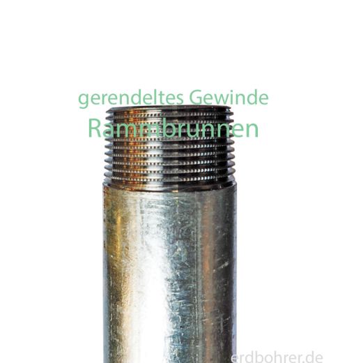 0,5m Verl�ngerungsrohr Pumpenrohr 1 1/4 Zoll f�r Schlagbrunnen u Rammbrunnen