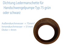 Ledermanschette Schwengelpumpe Typ 75 - Ersatzteil Kolbendichtung