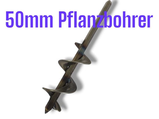 Pflanzbohrer f�r Bohrmaschine 50mm - 5cm Erdbohrer Akkuschrauber