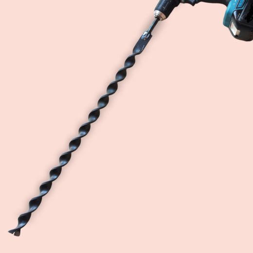 Erdbohrer 25 mm 2,5 cm f�r Akkuschrauber oder Bohrmaschine zum Rasen entw�ssern oder bel�ften