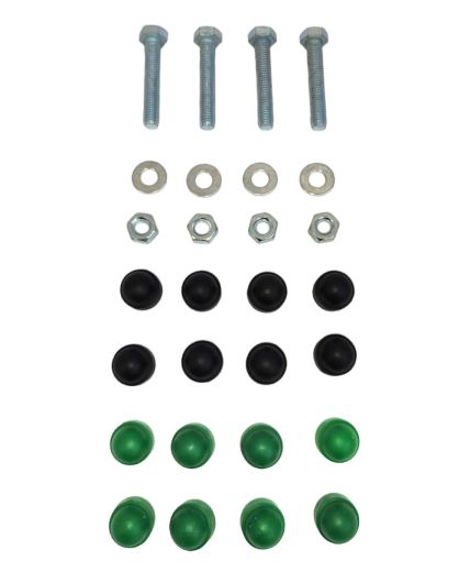 Schrauben Set 28tlg. Hand Schwengelpumpe 8x40 mit Kappen gr�n - schwarz