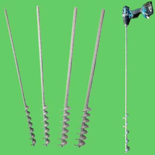 Erdbohrer Akkuschrauber Set 30mm 40mm 50mm 60mm