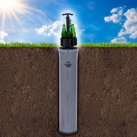 Set Hopfenhhle + Erdbohrer - Lift Premium mit Kunstrasendeckel