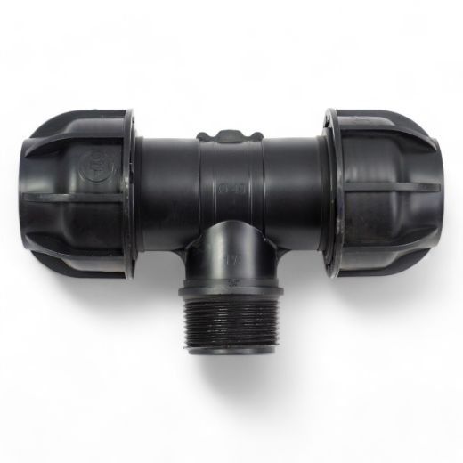 PE Rohr T St�ck PE40 Rohr x 1 1/4 Zoll AG x PE40 Rohr