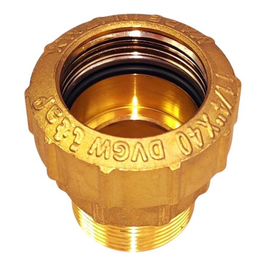 PE Rohr Verschraubung aus Messing 1 1/4" AG - 40 mm