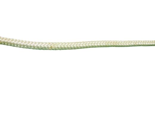 B Ware Polyester Flechtschnur 8mm weiss 8m - Seil f�r Kiespumpe oder Plunscher B32