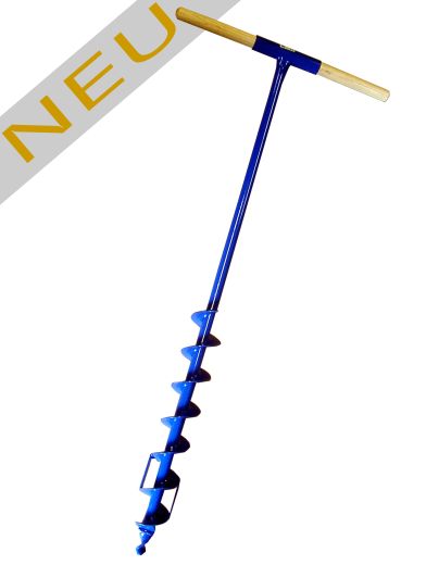 Erdbohrer 90mm 9cm pulverbeschichtet blau
