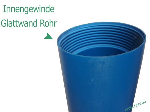 Glattwand Brunnenrohr DN150 - 6" Baul�nge 1m TNA Gewinde