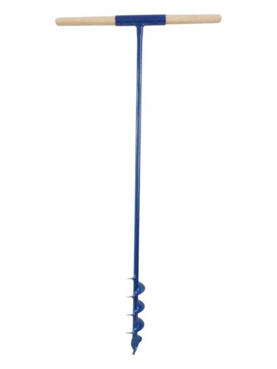Erdbohrer 60 mm 6 cm - 1m lang blau