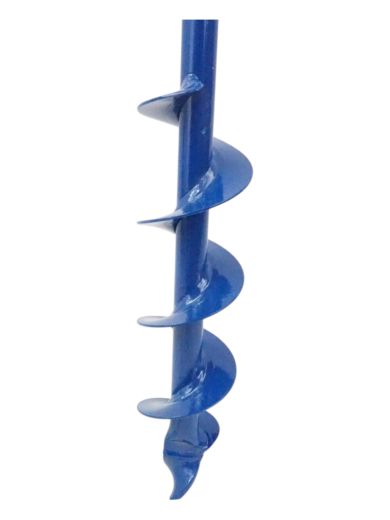 Erdbohrer 60 mm 6 cm - 1m lang blau