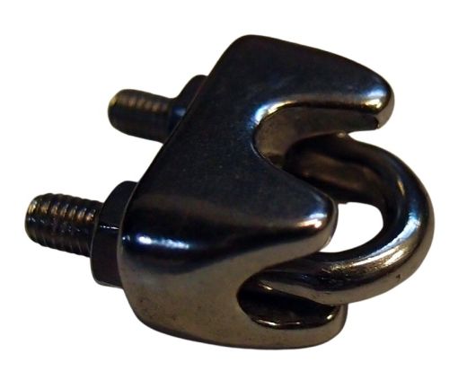 NIRO Drahtseilklemme 3 mm �hnl. DIN 741 B�gelgewinde M4 1.4401