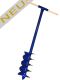 Erdbohrer 175mm 17,5 cm pulverbeschichtet blau