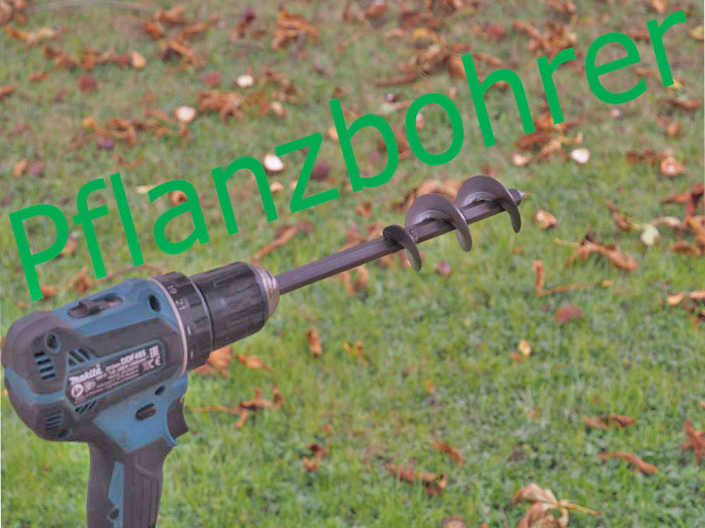 Pflanzbohrer für Bohrmaschine 60mm 6cm Erdbohrer Akkuschrauber
