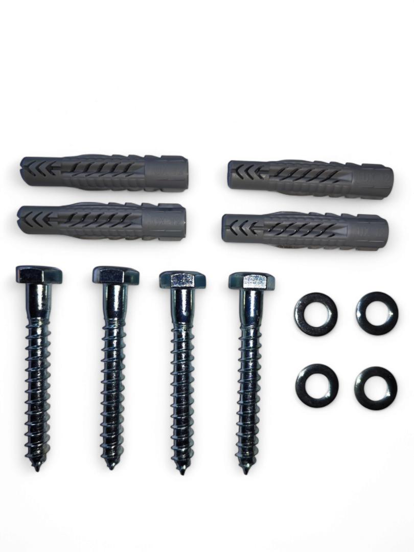 Pumpenstnder Schrauben Set 12 tlg. 4 x Wiener Schraube 4 x Dbel 4 x Unterlegscheibe