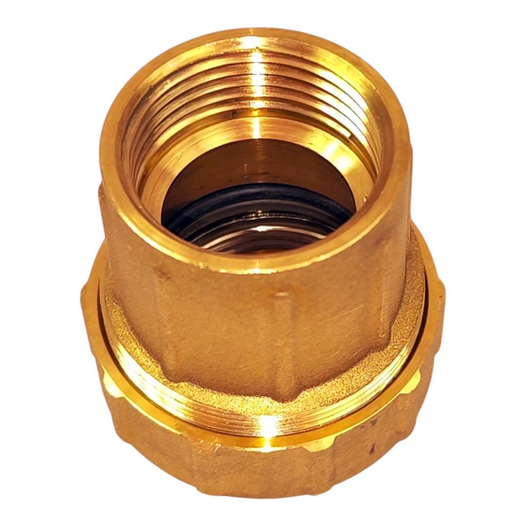 PE Rohr Verschraubung aus Messing 1" IG - 32 mm