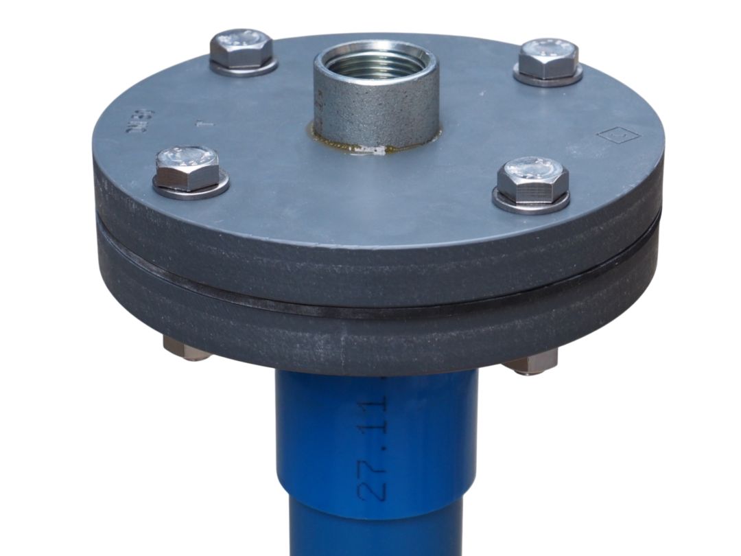 Brunnenkopf 2 Zoll mit 1 Zoll Edelstahl Muffe