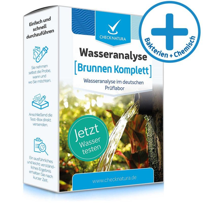 Brunnenwassertest Komplett – Wasser auf Bakterien, Nitrat & Schadstoffe pr�fen | Checknatura