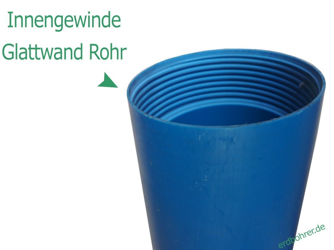 Glattwand Brunnenrohr DN125 - 5 Baulnge 1m TNA Gewinde