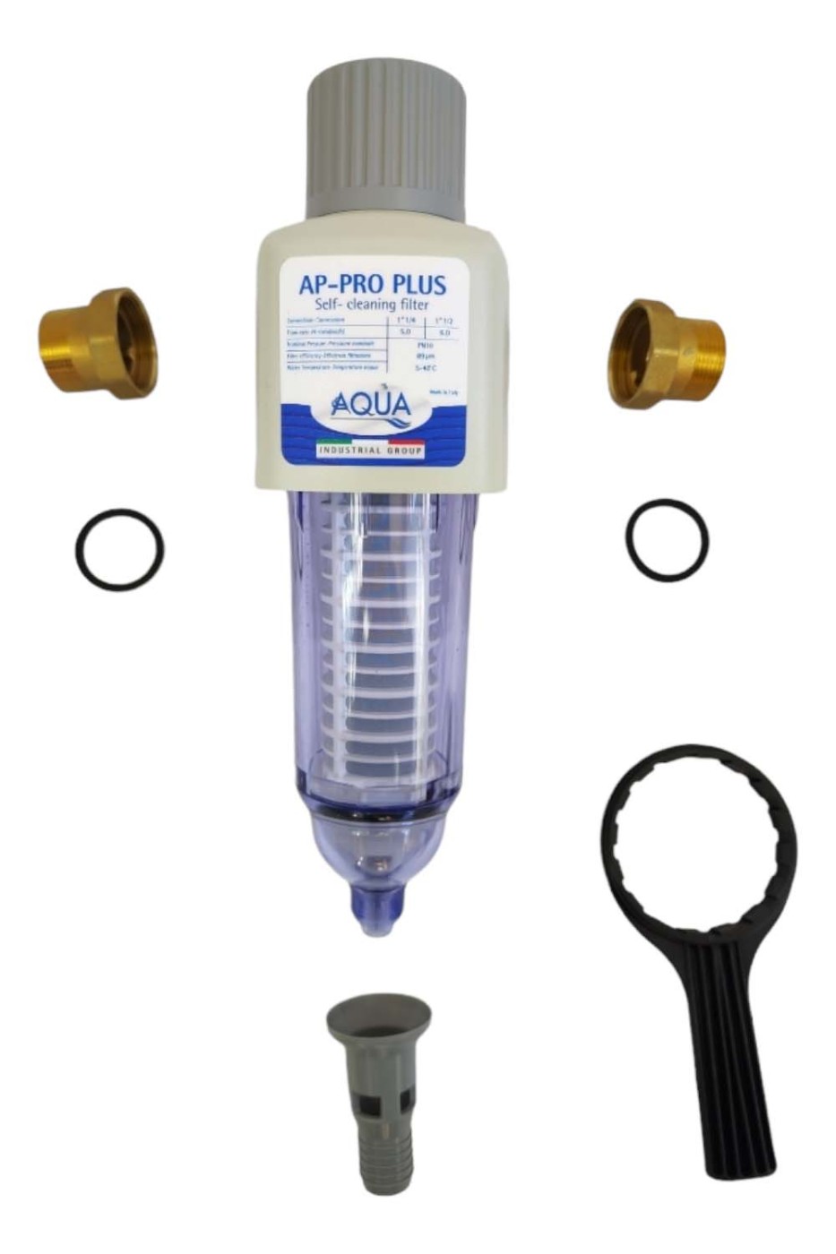 Rückspülfilter Aqua AP Pro Plus mit Filterpatrone 89 µm Anschluss 11/4 Zoll