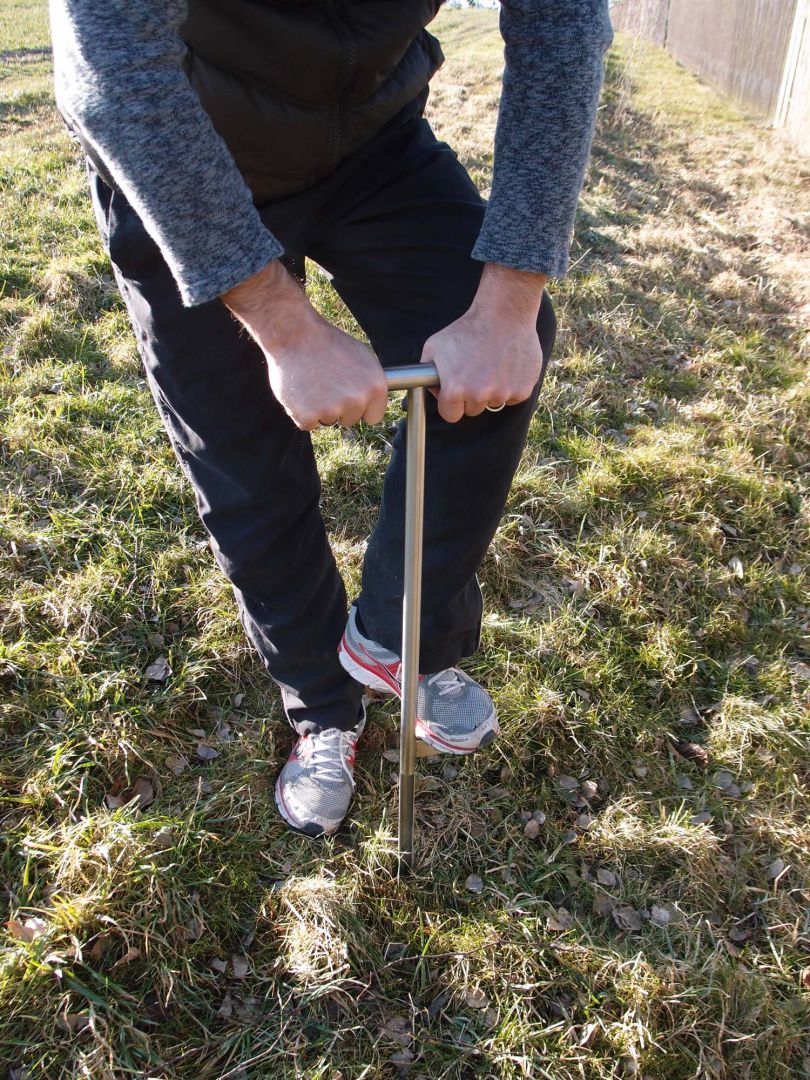 Bohrstock AL55 Edelstahl mit Fußraste - Bodenprobennehmer