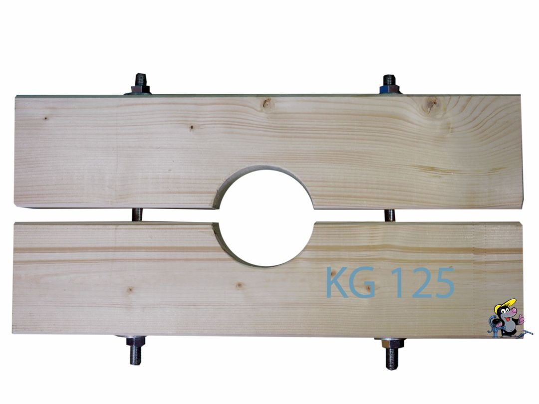 Holzzange die Groe fr KG 125 Rohr AD=125mm