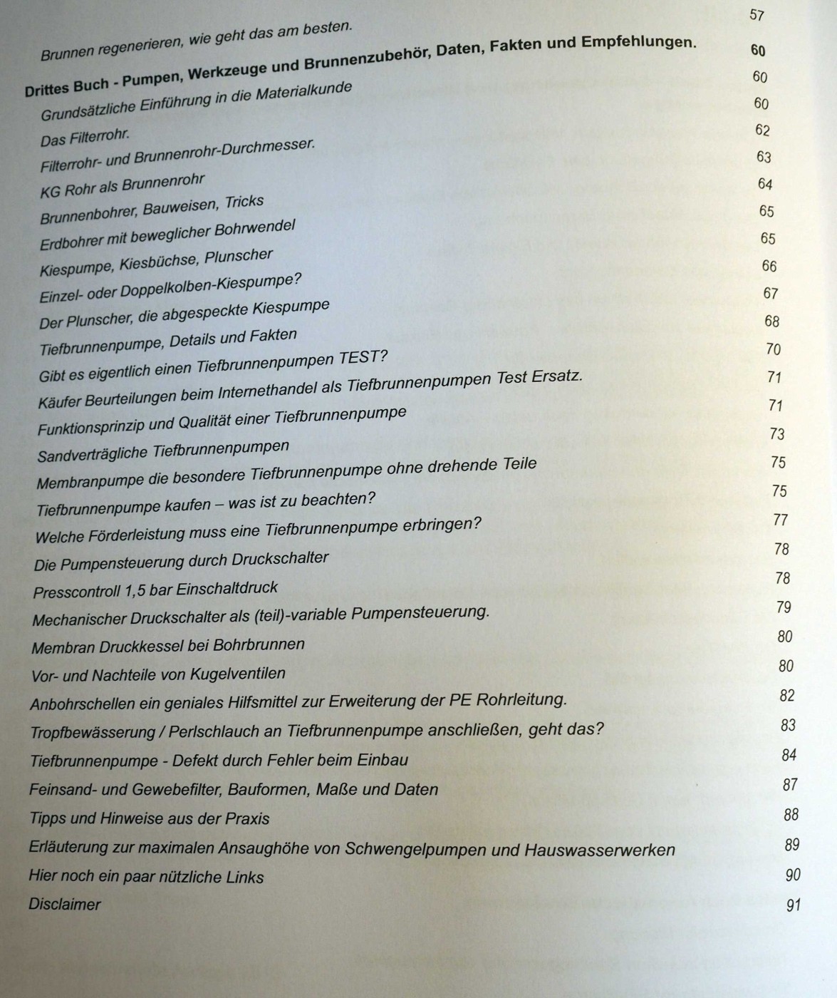 Brunnen selber bohren Handbuch von Albrecht Trunk - Brunnenbauanleitung Buch