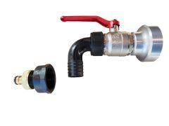 IBC Auslaufhahn komplett - Aluminium Reduzierung