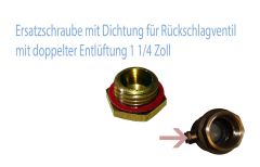 Ersatzschraube f�r R�ckschlagventil doppelte Entl�ftung mit Dichtung