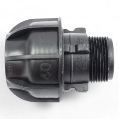 PE Rohr Verschraubung 1 1/4 AG x 40mm - Auengewinde x PE40 Rohr