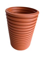 PP Steigrohr DN/OD 600 – Brunnenstube (orange) – H�he 1,0 m – innen & au�en gewellt