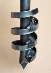 Brunnenbohrer 98mm mit Aufkantung - Bohrkopf 9,8cm verl�ngerbar